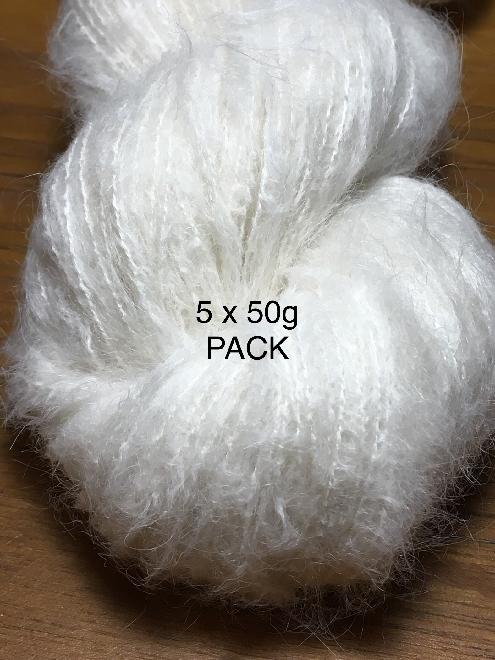 NEW Lace Weight 75% Brushed Suri Alpaca 25% Mulberry Silk 5 x 50g PACK